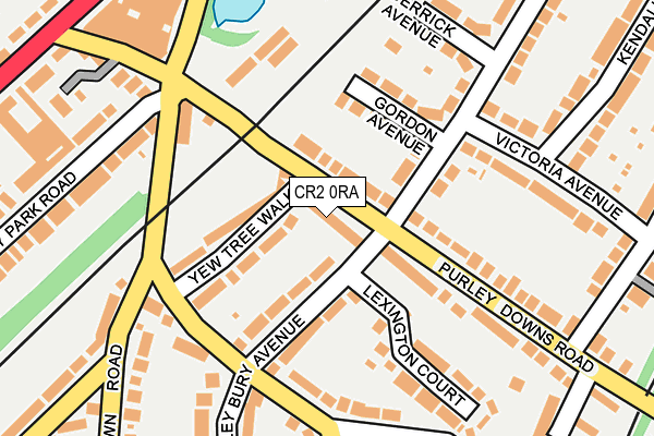 CR2 0RA map - OS OpenMap – Local (Ordnance Survey)