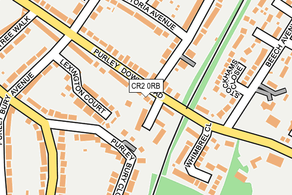CR2 0RB map - OS OpenMap – Local (Ordnance Survey)