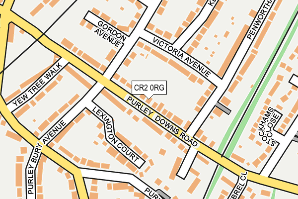 CR2 0RG map - OS OpenMap – Local (Ordnance Survey)
