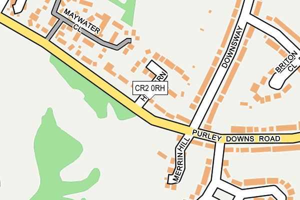 CR2 0RH map - OS OpenMap – Local (Ordnance Survey)