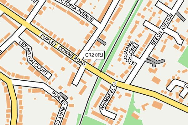 CR2 0RJ map - OS OpenMap – Local (Ordnance Survey)