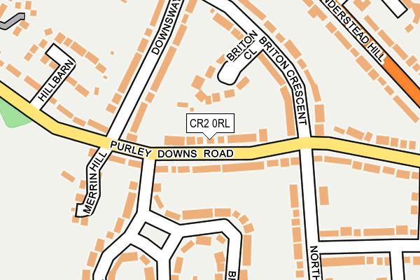 CR2 0RL map - OS OpenMap – Local (Ordnance Survey)