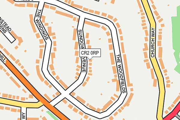 CR2 0RP map - OS OpenMap – Local (Ordnance Survey)