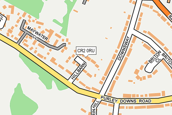 CR2 0RU map - OS OpenMap – Local (Ordnance Survey)