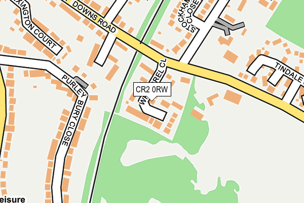 CR2 0RW map - OS OpenMap – Local (Ordnance Survey)