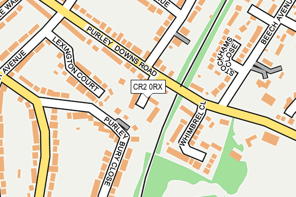 CR2 0RX map - OS OpenMap – Local (Ordnance Survey)