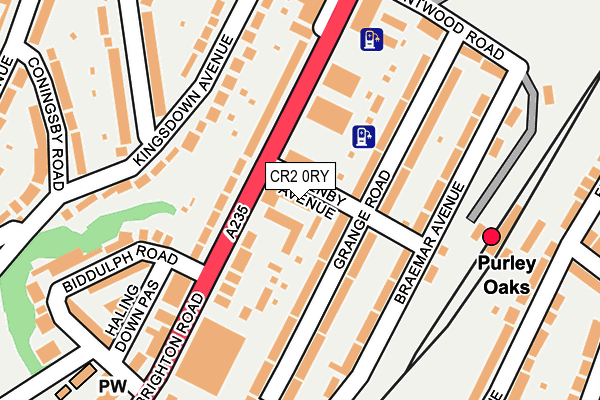CR2 0RY map - OS OpenMap – Local (Ordnance Survey)