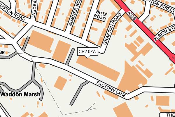 CR2 0ZA map - OS OpenMap – Local (Ordnance Survey)