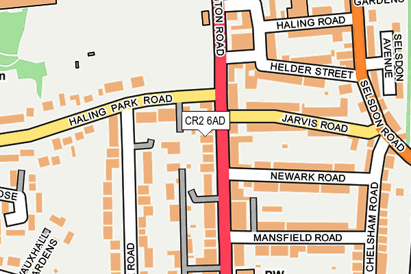 CR2 6AD map - OS OpenMap – Local (Ordnance Survey)