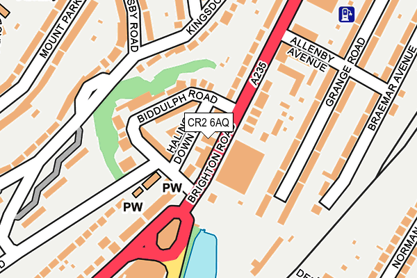 CR2 6AQ map - OS OpenMap – Local (Ordnance Survey)