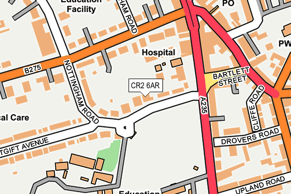 CR2 6AR map - OS OpenMap – Local (Ordnance Survey)