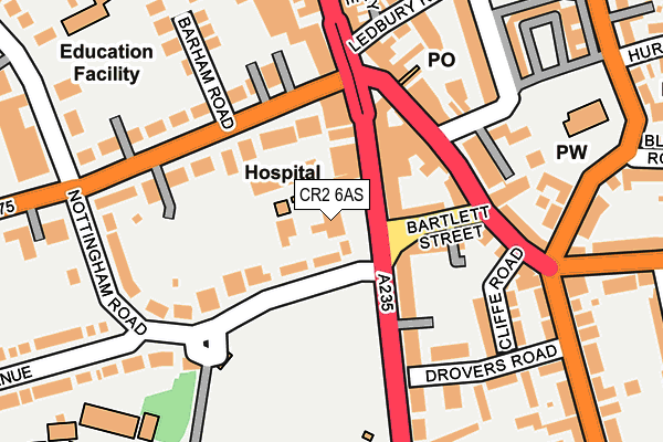 CR2 6AS map - OS OpenMap – Local (Ordnance Survey)