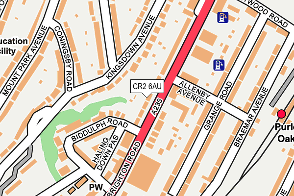 CR2 6AU map - OS OpenMap – Local (Ordnance Survey)