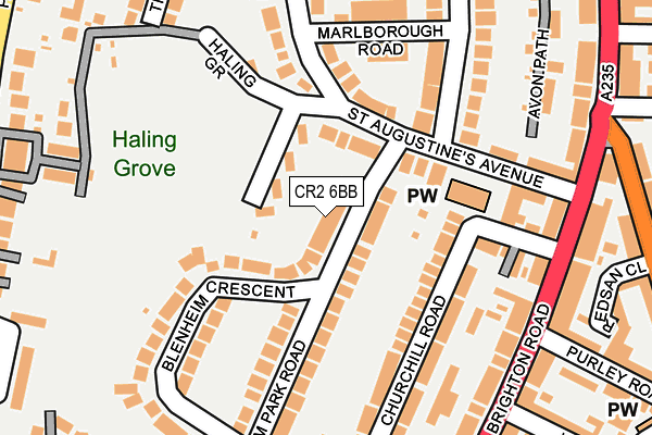 CR2 6BB map - OS OpenMap – Local (Ordnance Survey)