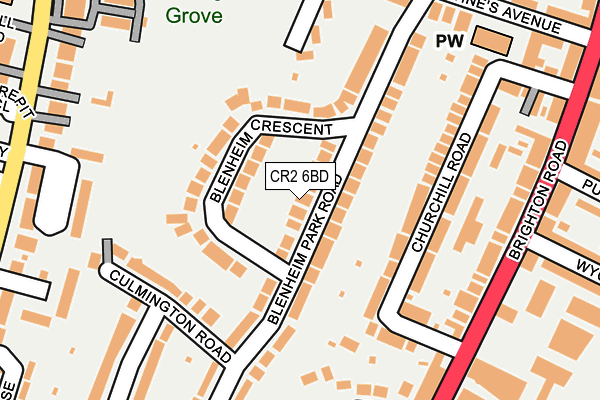 CR2 6BD map - OS OpenMap – Local (Ordnance Survey)