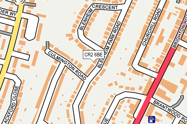 CR2 6BE map - OS OpenMap – Local (Ordnance Survey)