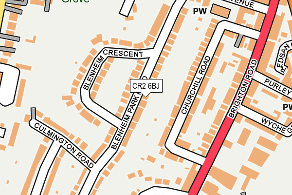 CR2 6BJ map - OS OpenMap – Local (Ordnance Survey)