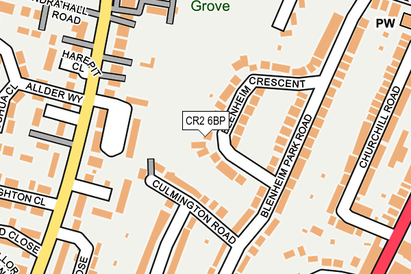 CR2 6BP map - OS OpenMap – Local (Ordnance Survey)