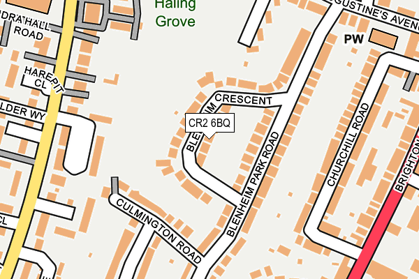 CR2 6BQ map - OS OpenMap – Local (Ordnance Survey)