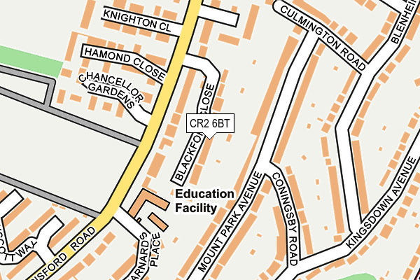 CR2 6BT map - OS OpenMap – Local (Ordnance Survey)