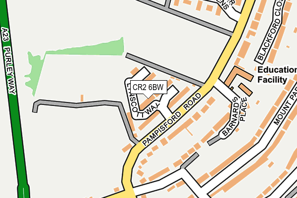 CR2 6BW map - OS OpenMap – Local (Ordnance Survey)