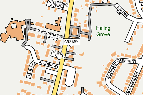 CR2 6BY map - OS OpenMap – Local (Ordnance Survey)