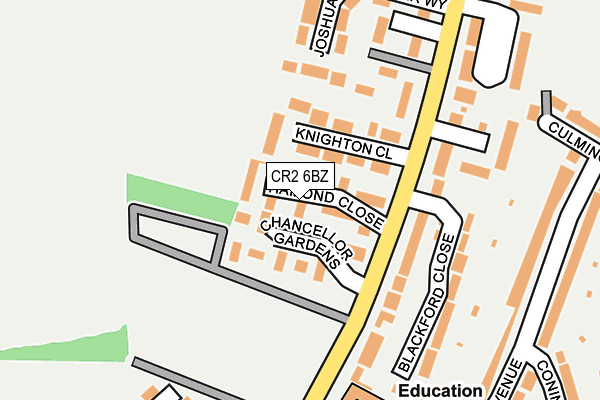 CR2 6BZ map - OS OpenMap – Local (Ordnance Survey)