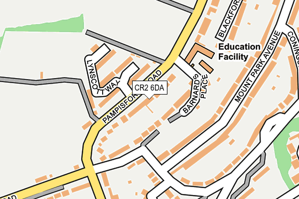 CR2 6DA map - OS OpenMap – Local (Ordnance Survey)