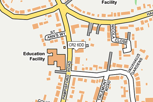 CR2 6DD map - OS OpenMap – Local (Ordnance Survey)