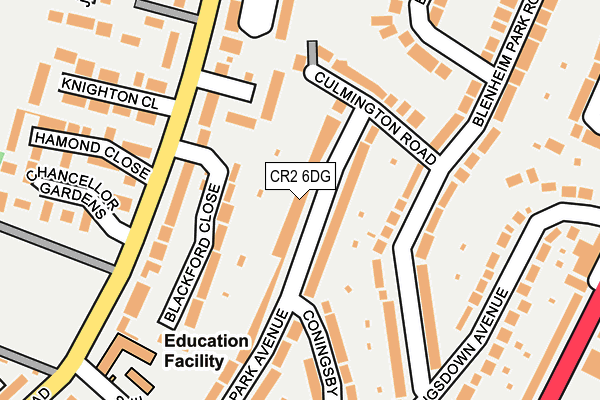 CR2 6DG map - OS OpenMap – Local (Ordnance Survey)