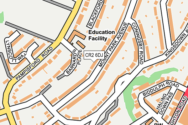 CR2 6DJ map - OS OpenMap – Local (Ordnance Survey)