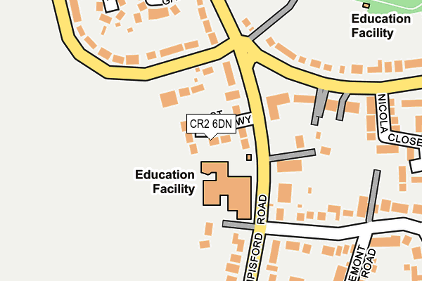 CR2 6DN map - OS OpenMap – Local (Ordnance Survey)