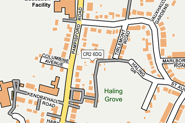 CR2 6DQ map - OS OpenMap – Local (Ordnance Survey)