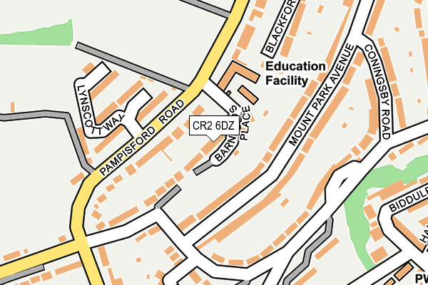 CR2 6DZ map - OS OpenMap – Local (Ordnance Survey)
