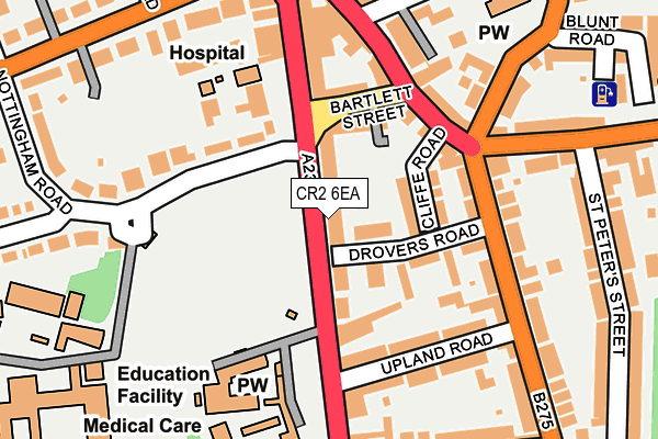 CR2 6EA map - OS OpenMap – Local (Ordnance Survey)