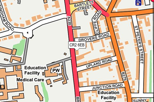 Map of FRONTIER SUPPORT SERVICES LTD at local scale
