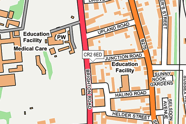 CR2 6ED map - OS OpenMap – Local (Ordnance Survey)