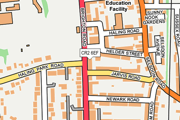 CR2 6EF map - OS OpenMap – Local (Ordnance Survey)