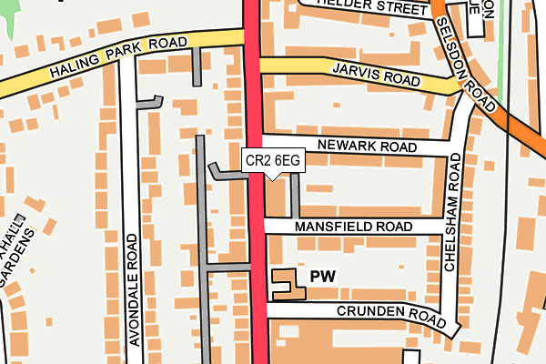 CR2 6EG map - OS OpenMap – Local (Ordnance Survey)