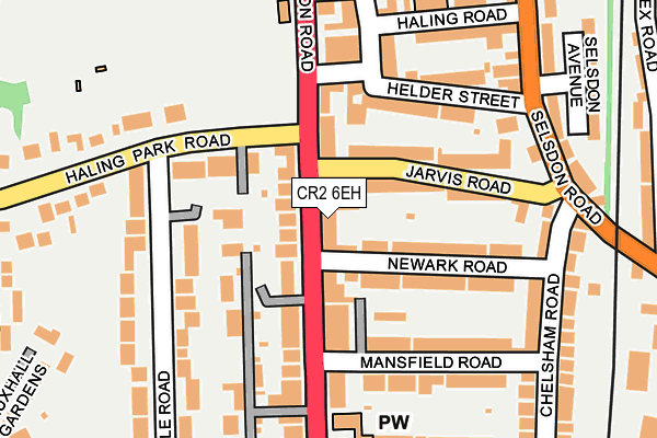 CR2 6EH map - OS OpenMap – Local (Ordnance Survey)