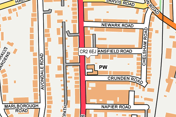 CR2 6EJ map - OS OpenMap – Local (Ordnance Survey)