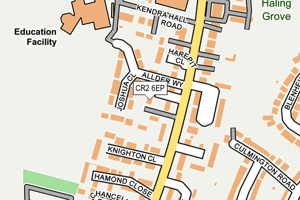 CR2 6EP map - OS OpenMap – Local (Ordnance Survey)