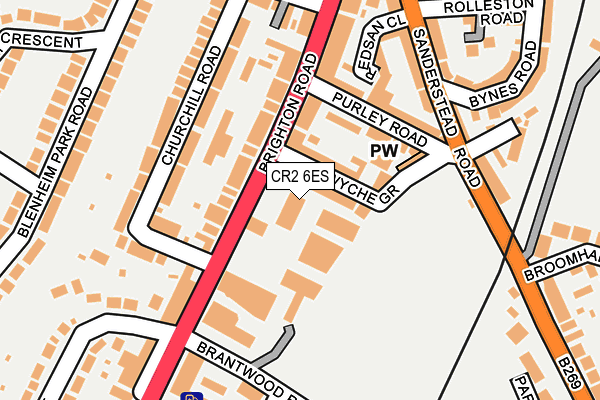 CR2 6ES map - OS OpenMap – Local (Ordnance Survey)