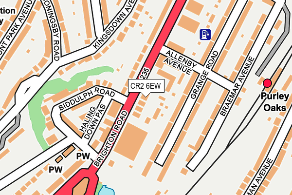 CR2 6EW map - OS OpenMap – Local (Ordnance Survey)