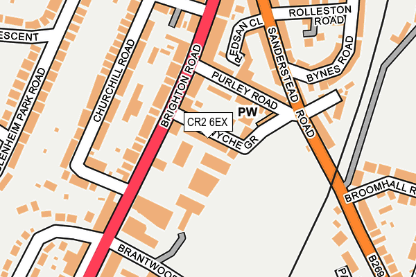 CR2 6EX map - OS OpenMap – Local (Ordnance Survey)