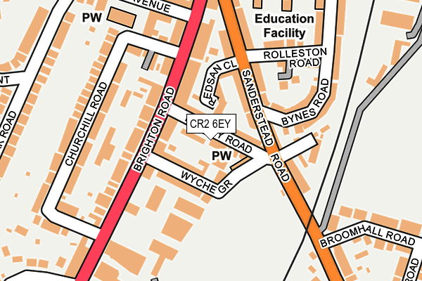 CR2 6EY map - OS OpenMap – Local (Ordnance Survey)