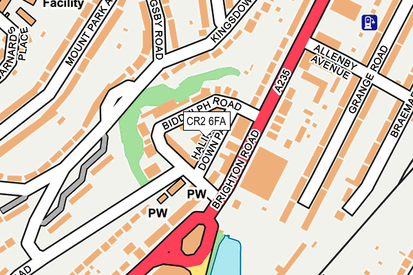CR2 6FA map - OS OpenMap – Local (Ordnance Survey)