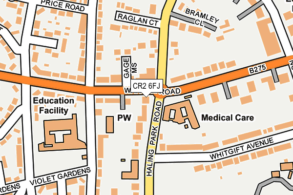 CR2 6FJ map - OS OpenMap – Local (Ordnance Survey)