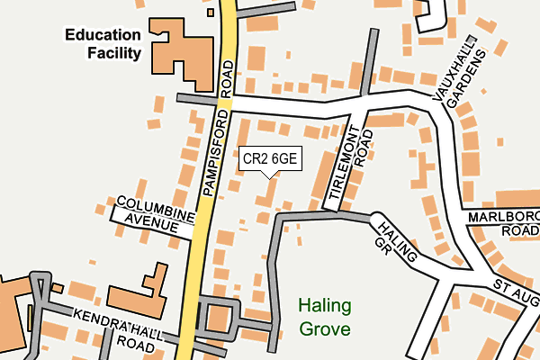 CR2 6GE map - OS OpenMap – Local (Ordnance Survey)