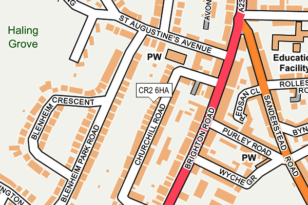 CR2 6HA map - OS OpenMap – Local (Ordnance Survey)